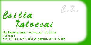 csilla kalocsai business card